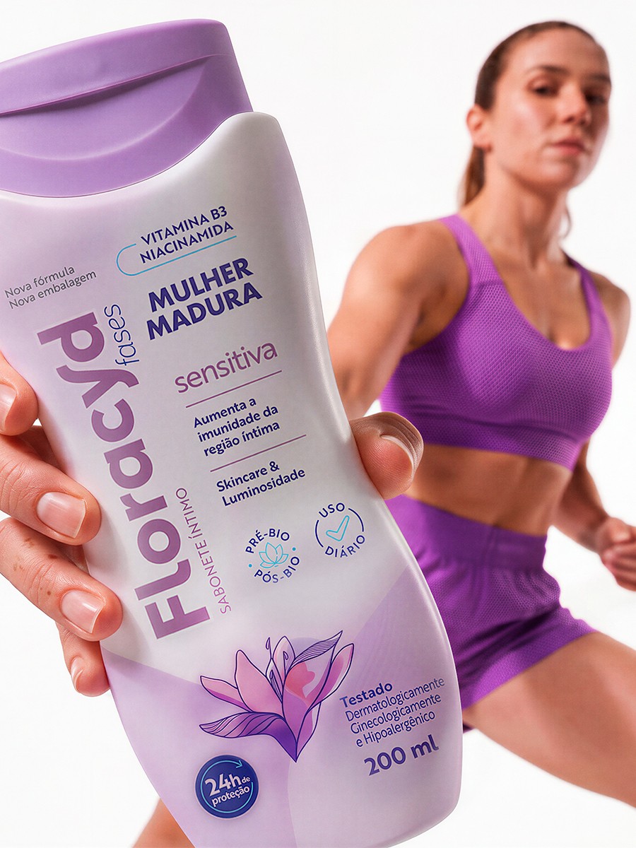 Campanha Floracyd — embalagem e modelo