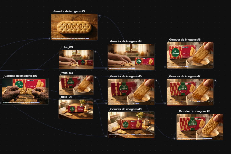 Workflow de geração de imagens com IA